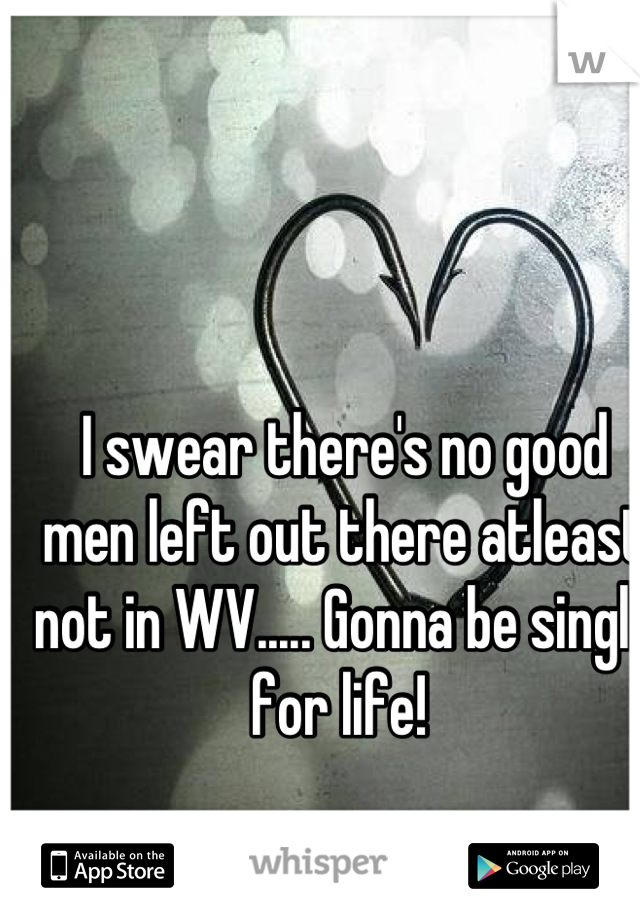 I swear there's no good men left out there atleast not in WV..... Gonna be single for life! 