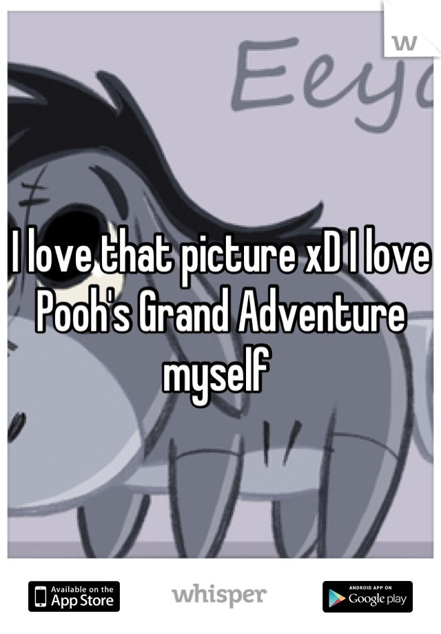 I love that picture xD I love Pooh's Grand Adventure myself 