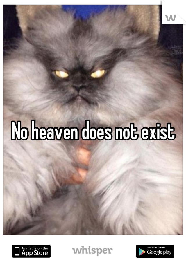 No heaven does not exist