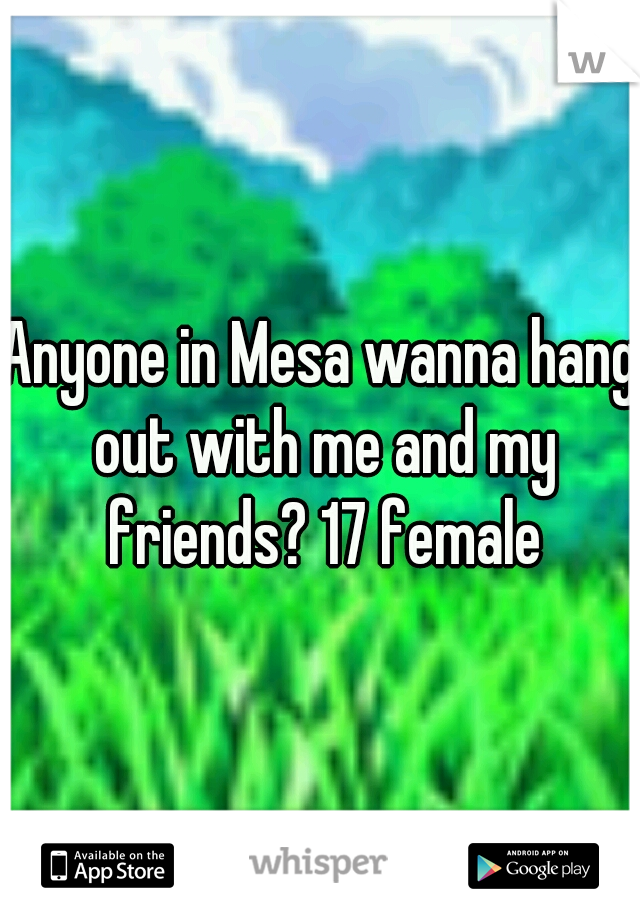 Anyone in Mesa wanna hang out with me and my friends? 17 female