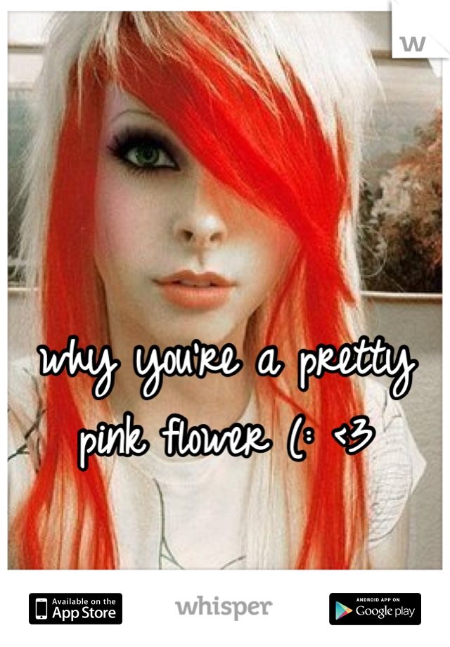 

why you're a pretty pink flower (: <3