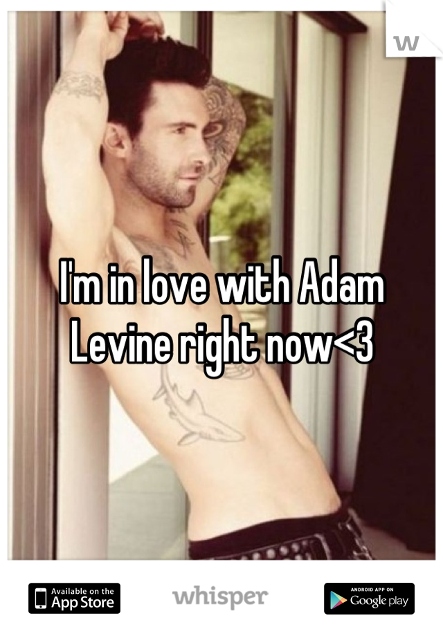 I'm in love with Adam Levine right now<3