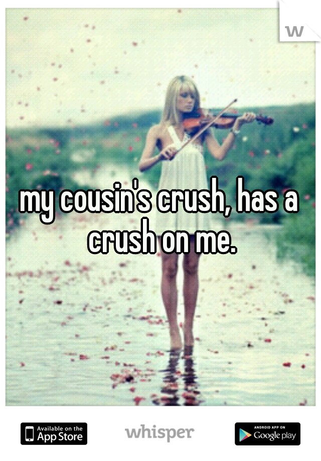my cousin's crush, has a crush on me.