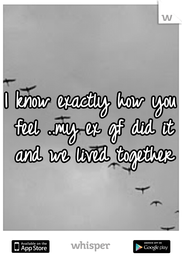 I know exactly how you feel ..my ex gf did it and we lived together