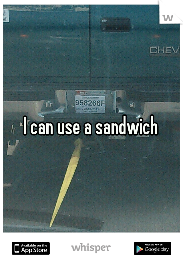 I can use a sandwich