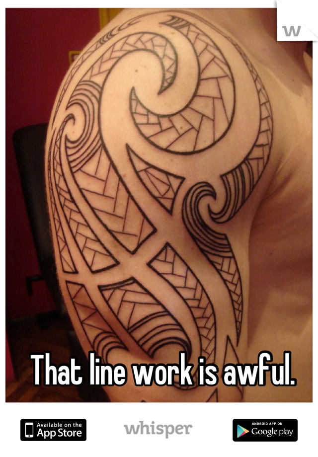 That line work is awful. 