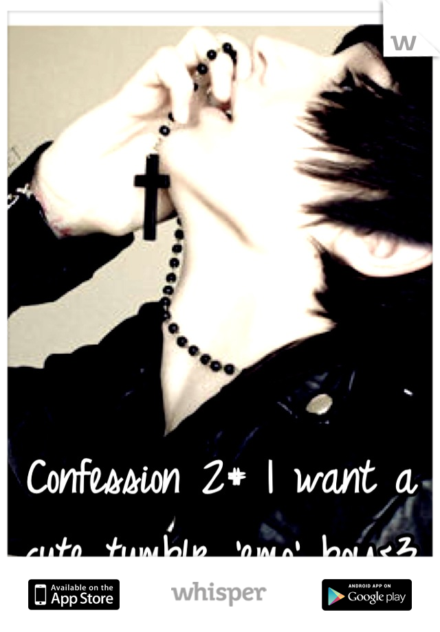 Confession 2# I want a cute tumblr 'emo' boy<3