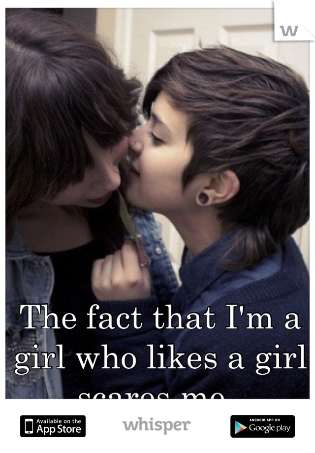 The fact that I'm a girl who likes a girl scares me. 