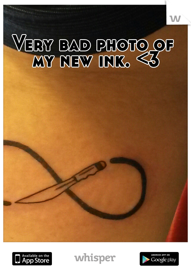 Very bad photo of my new ink. <3