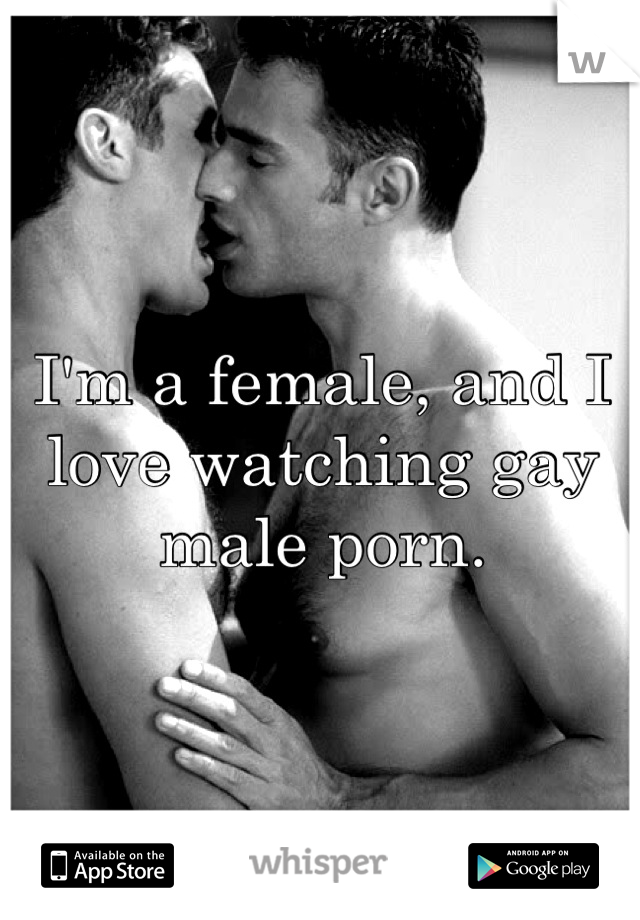 I'm a female, and I
love watching gay
male porn.