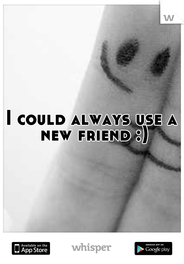 I could always use a new friend :)