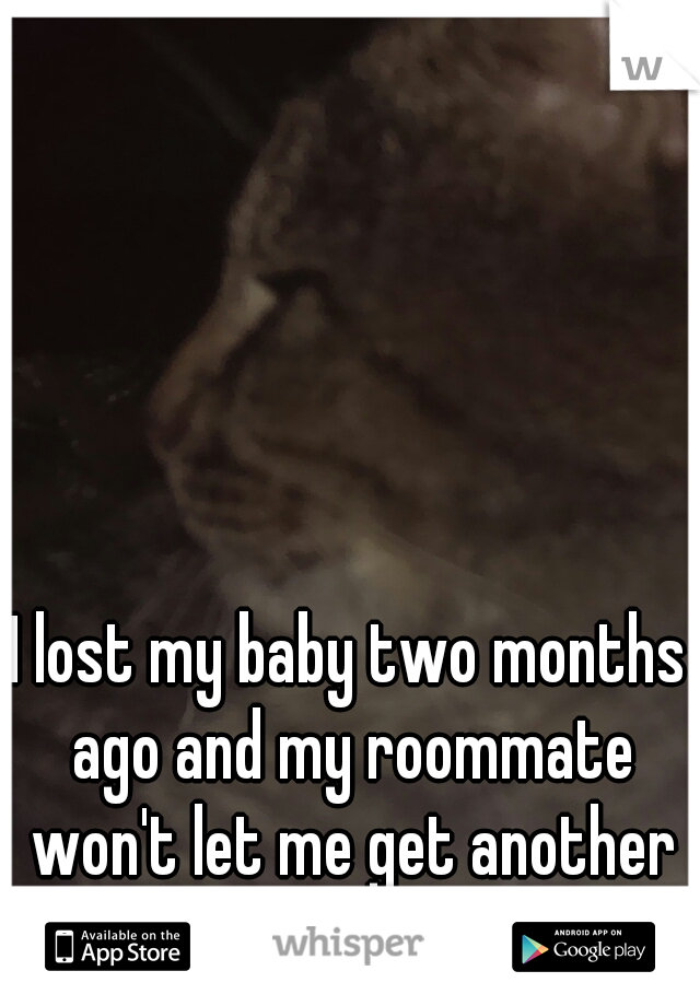 I lost my baby two months ago and my roommate won't let me get another cat 