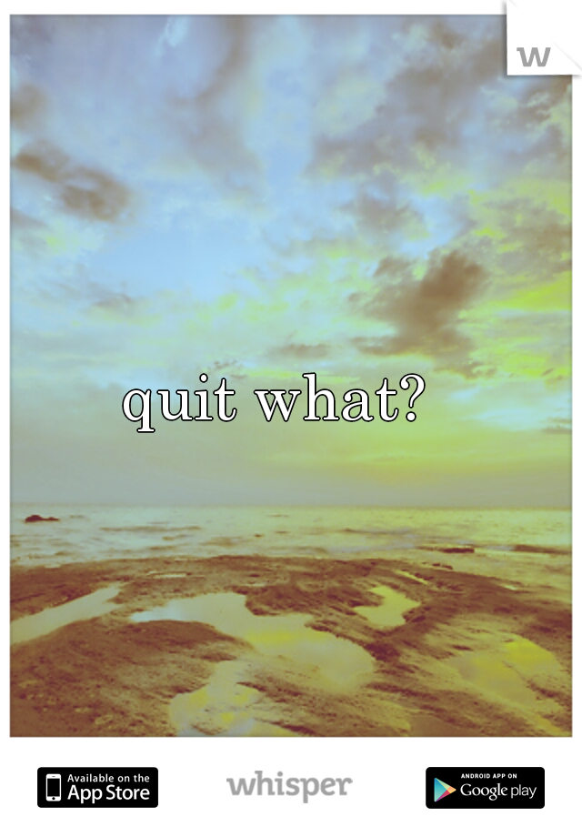 quit what?  