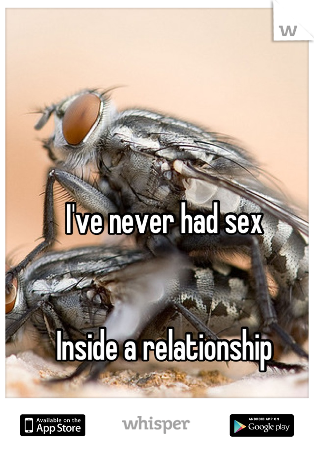 I've never had sex


Inside a relationship