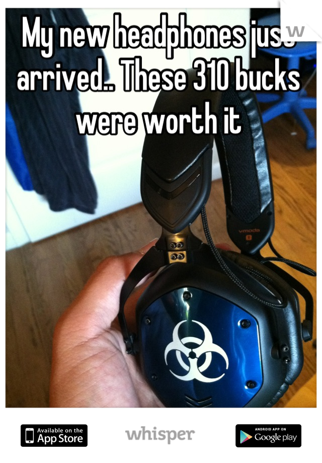 My new headphones just arrived.. These 310 bucks were worth it