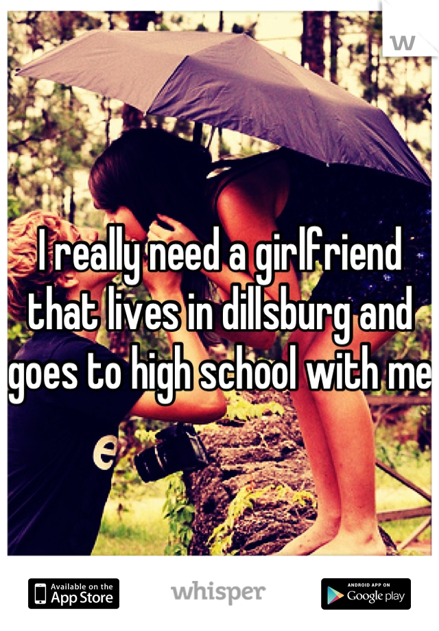 I really need a girlfriend that lives in dillsburg and goes to high school with me