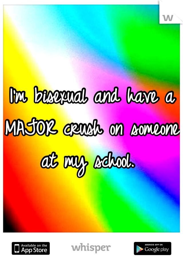 I'm bisexual and have a MAJOR crush on someone at my school. 
