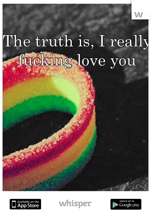 The truth is, I really fucking love you