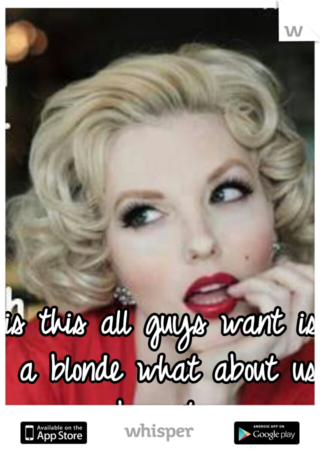 is this all guys want is a blonde what about us bernetes