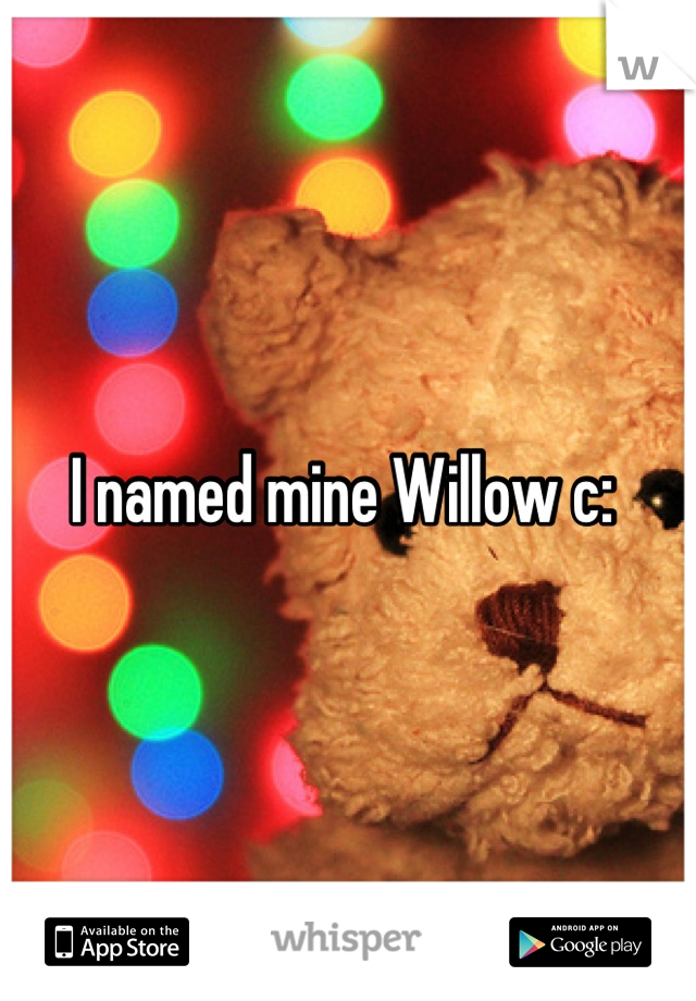 I named mine Willow c: 