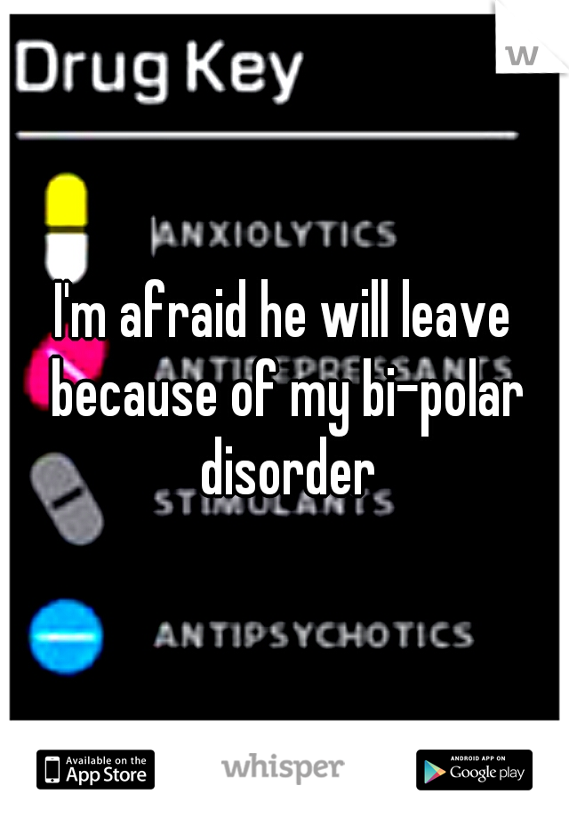 I'm afraid he will leave because of my bi-polar disorder