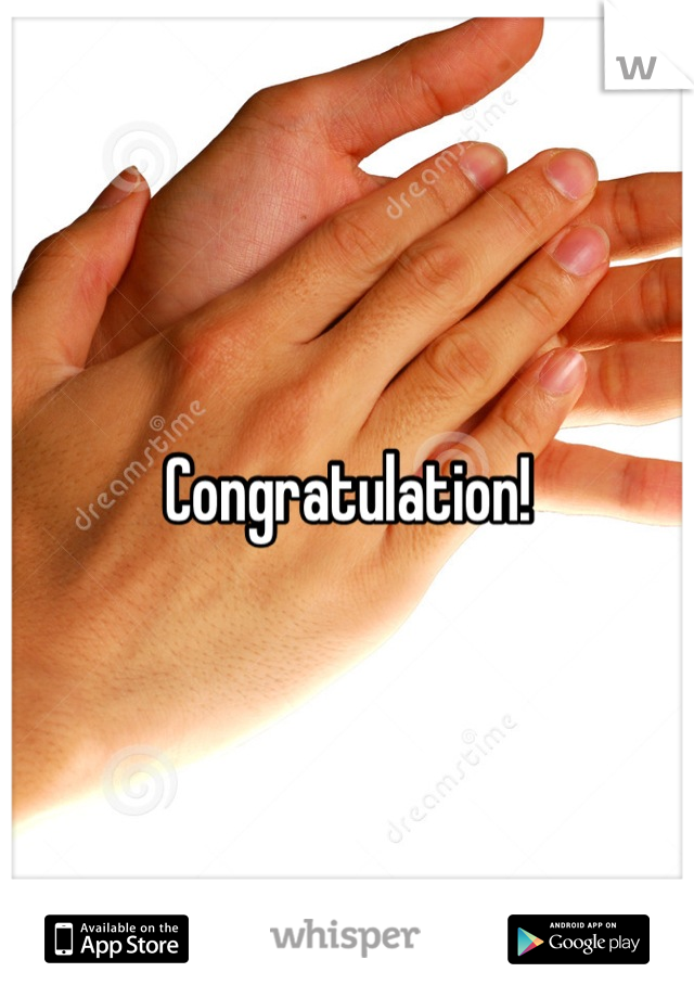 Congratulation!
