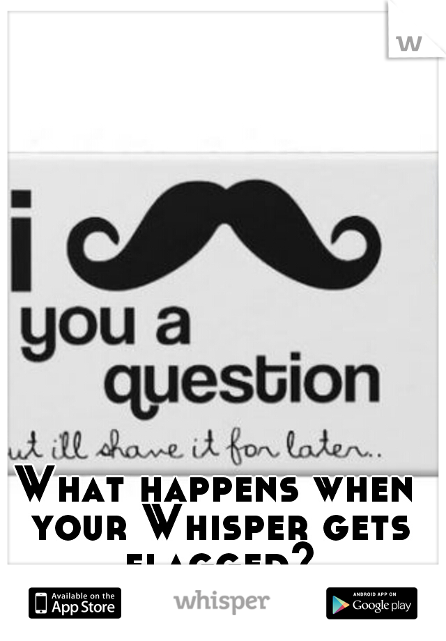 What happens when your Whisper gets flagged?