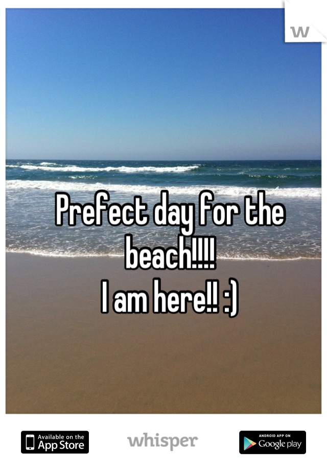 Prefect day for the beach!!!!
I am here!! :)