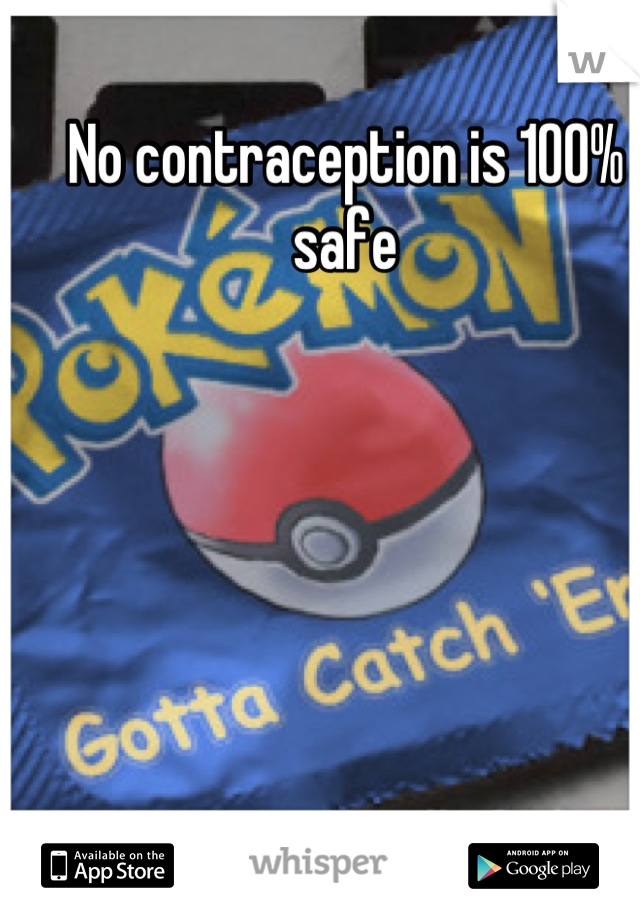 No contraception is 100% safe