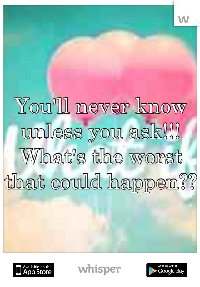 You'll never know unless you ask!!! What's the worst that could happen??