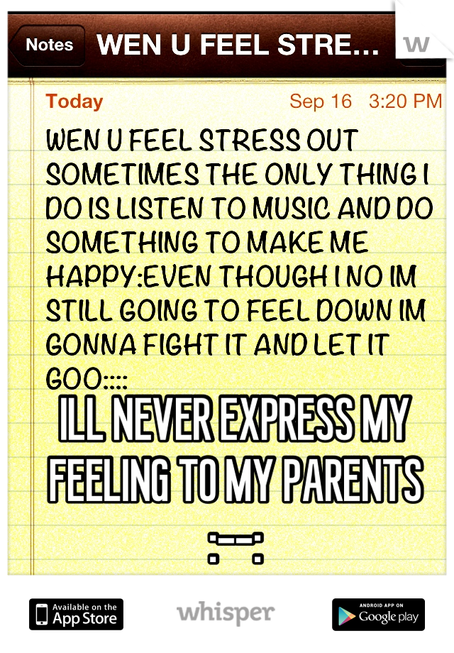 ILL NEVER EXPRESS MY FEELING TO MY PARENTS
:--: