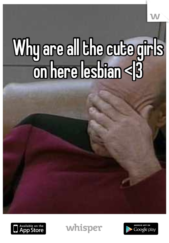 Why are all the cute girls on here lesbian <|3