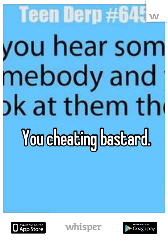 You cheating bastard.