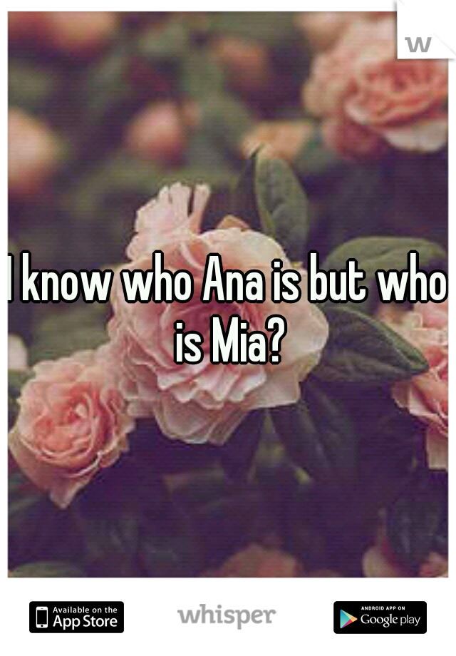 I know who Ana is but who is Mia?