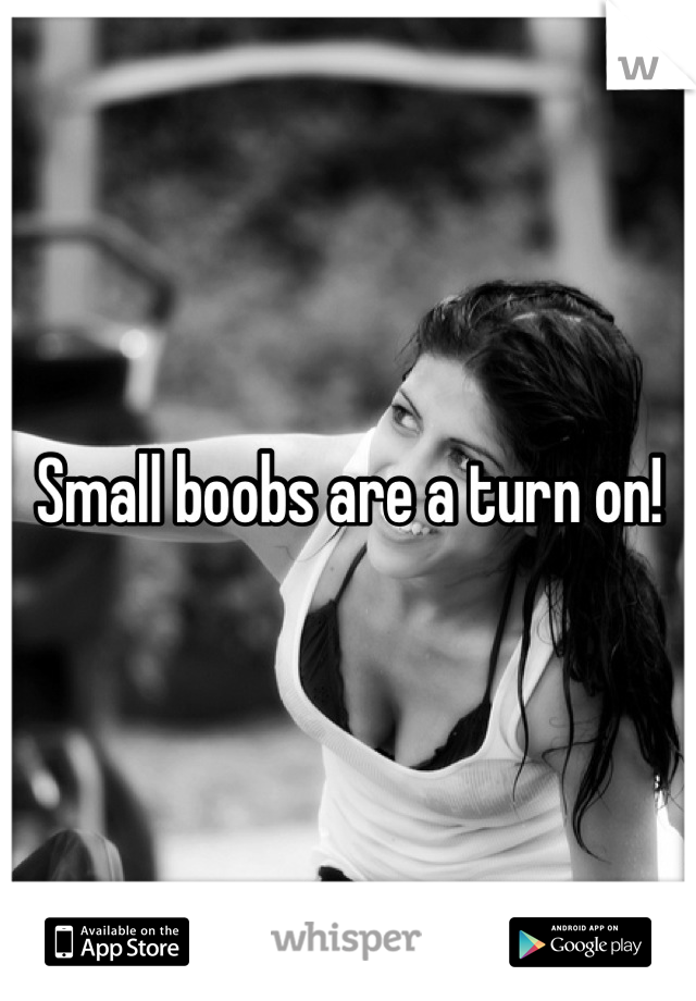 Small boobs are a turn on!