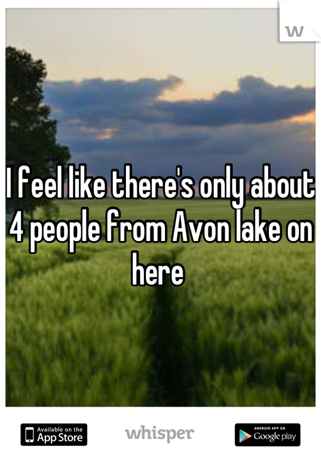 I feel like there's only about 4 people from Avon lake on here 