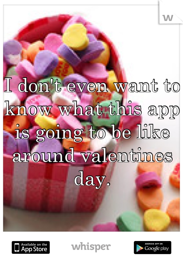 I don't even want to know what this app is going to be like around valentines day.