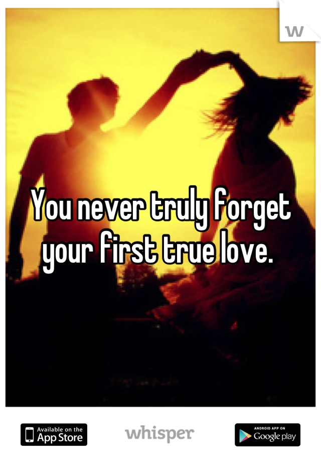 You never truly forget your first true love. 