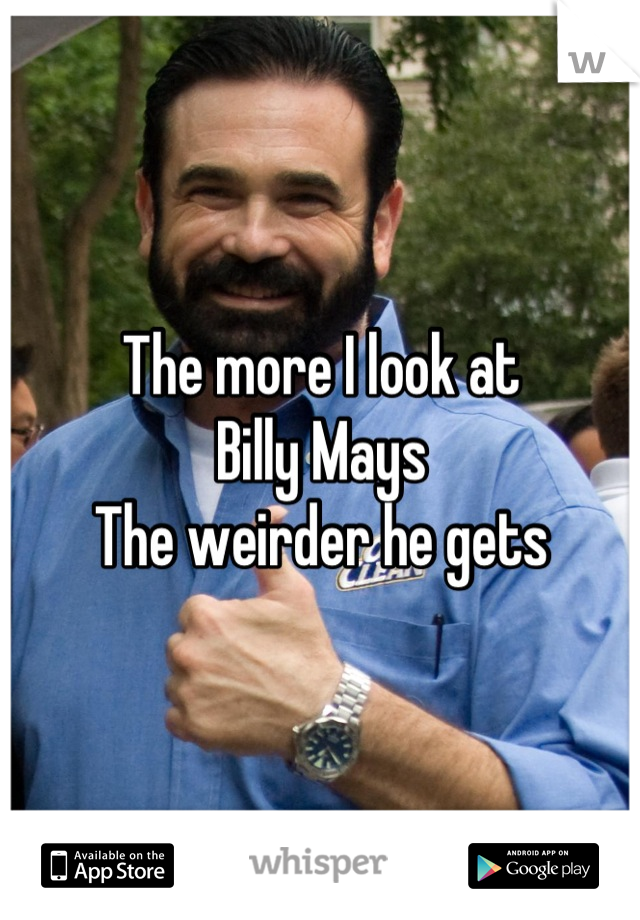 The more I look at 
Billy Mays
The weirder he gets