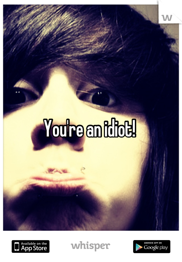 You're an idiot! 