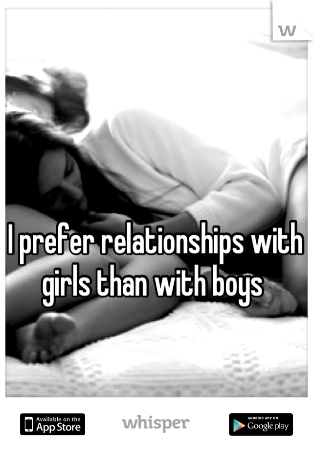 I prefer relationships with girls than with boys 