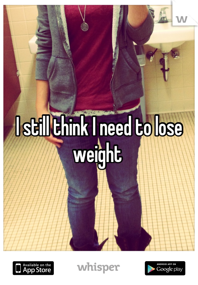 I still think I need to lose weight 