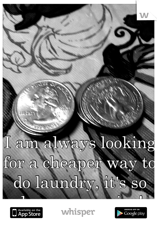 I am always looking for a cheaper way to do laundry, it's so damn expensive!