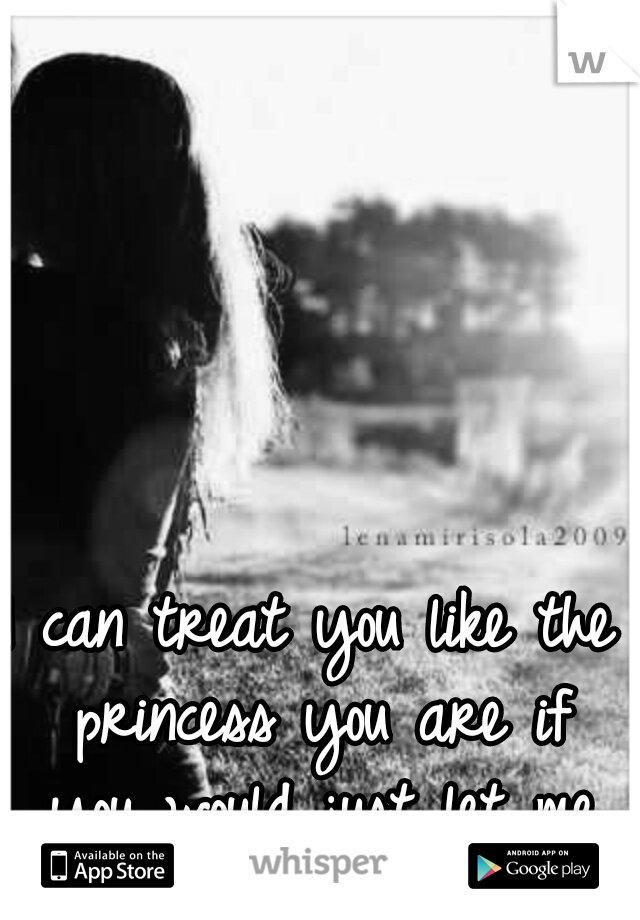 I can treat you like the princess you are if you would just let me