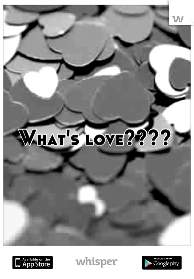 What's love???? 