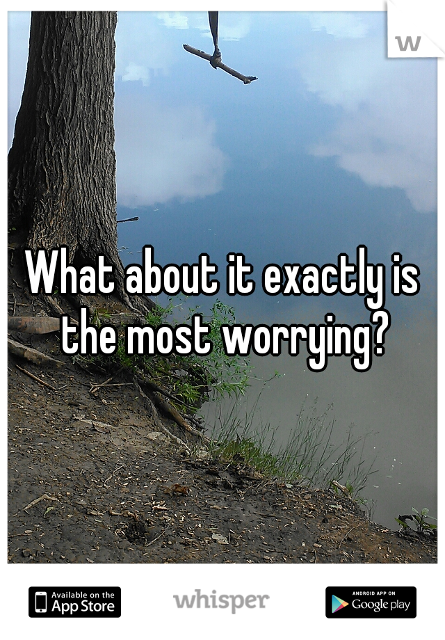 What about it exactly is the most worrying?