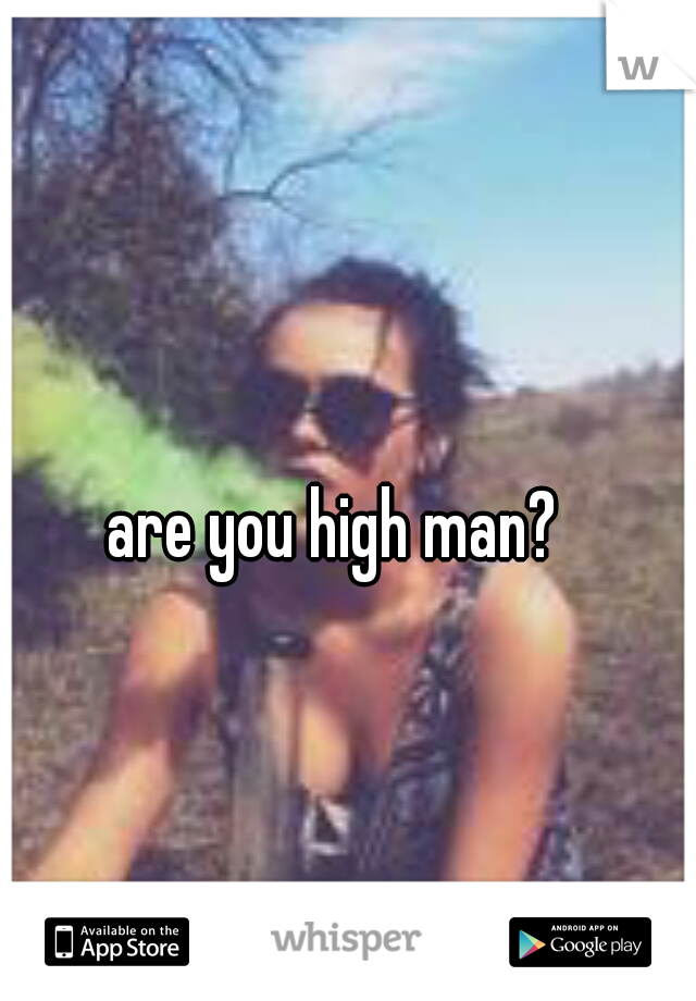 are you high man?