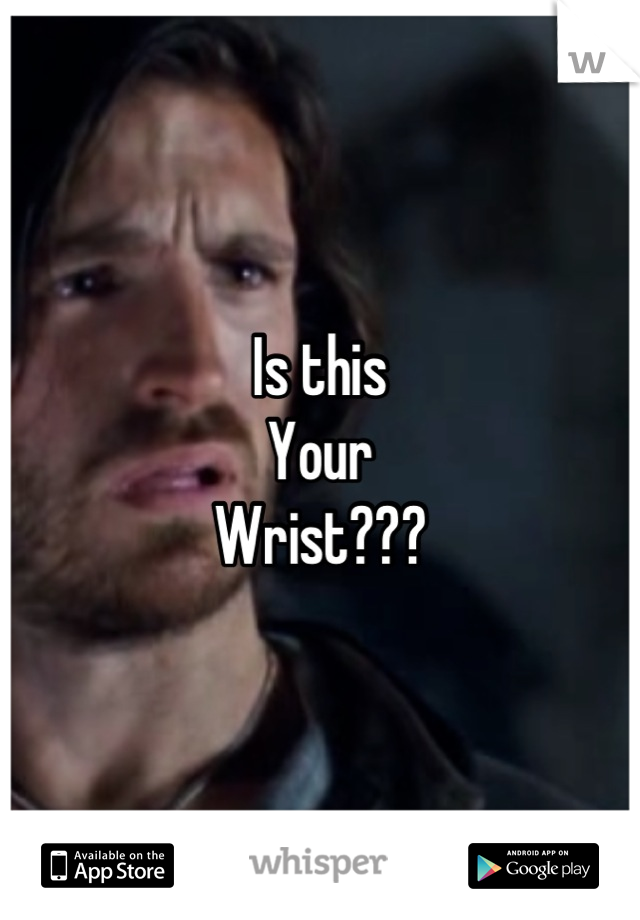 Is this
Your 
Wrist???