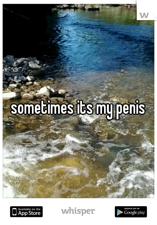 sometimes its my penis
