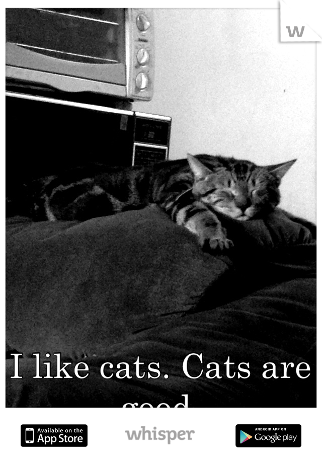 I like cats. Cats are good.
